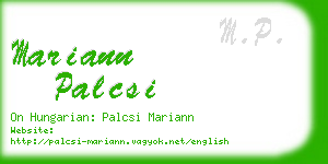 mariann palcsi business card